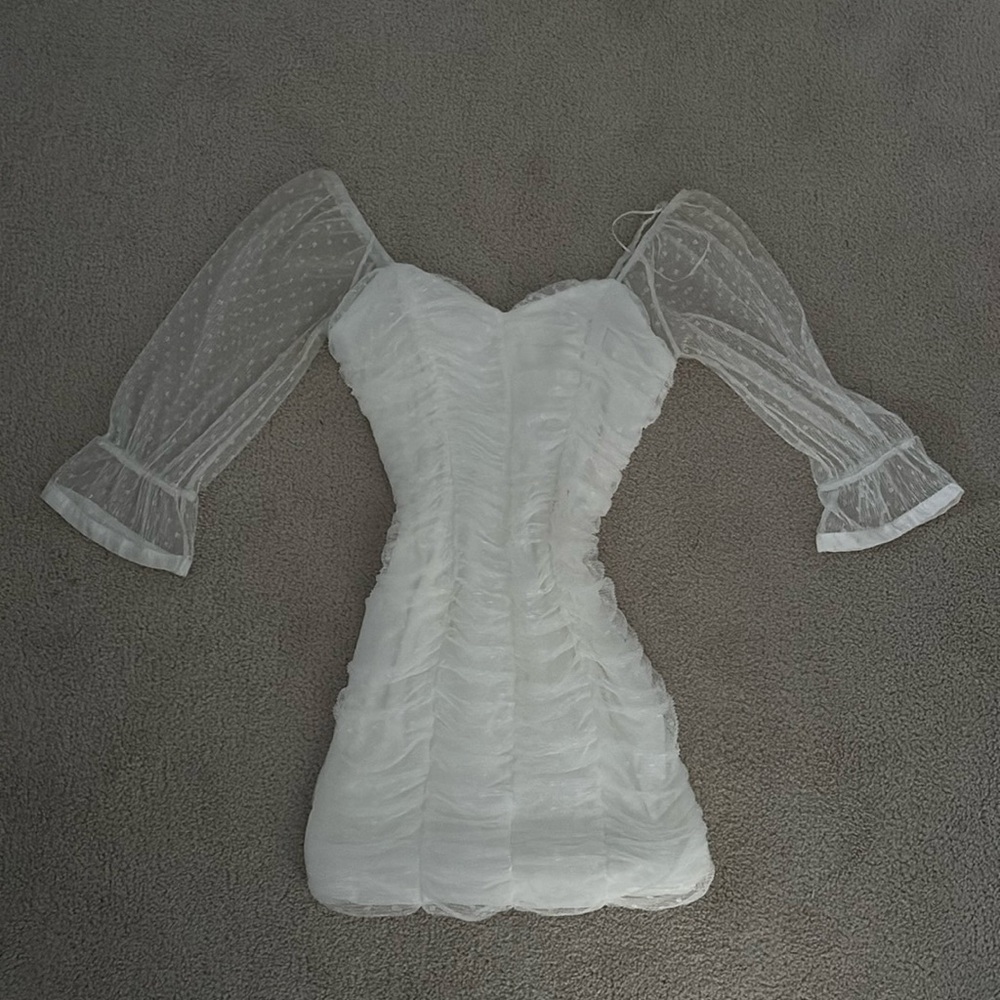 Haute Monde Sheer Sleeve Dress